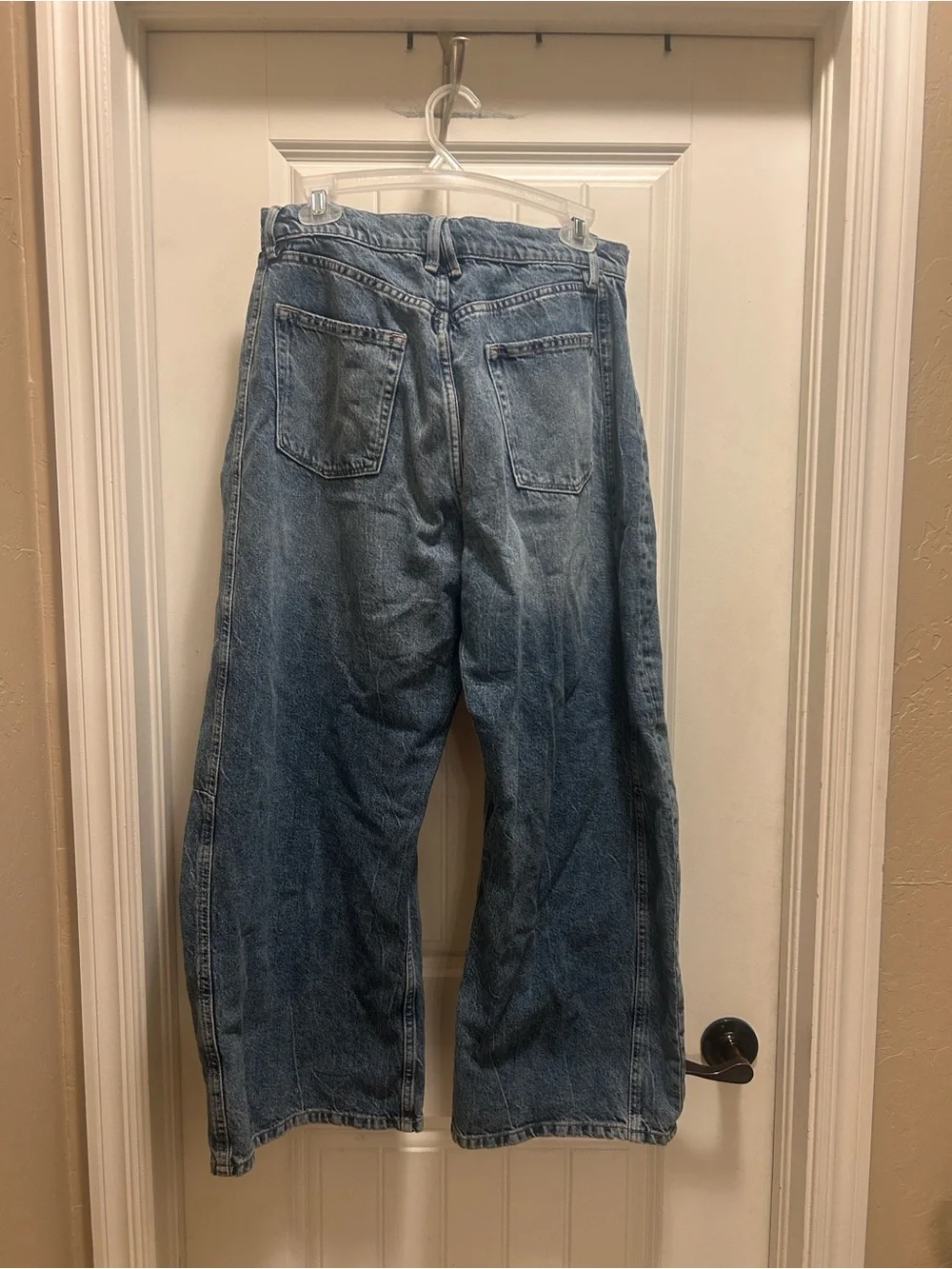 Good American 6 Wide-Leg High-Rise Good extreme  barrel Jeans